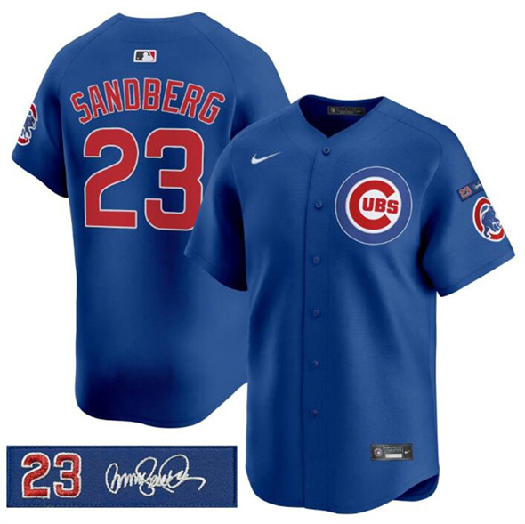 Chicago Cubs #23 Ryne Sandberg Royal 'Ryne Sandberg Tribute' Vapor Limited V3 Stitched Baseball Jersey Chicago Cubs #23 Ryne Sandberg Royal 'Ryne Sandberg Tribute' Vapor Limited V3 Stitched Baseball Jersey