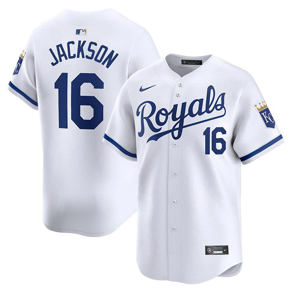 Kansas City Royals #16 Bo Jackson White 2024 Home Limited Stitched Baseball Jersey
