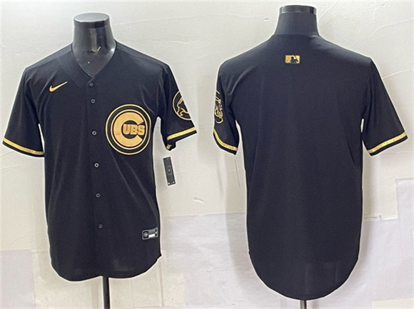 Chicago Cubs Blank Black Gold Limited Stitched Baseball Jersey Chicago Cubs Blank Black Gold Limited Stitched Baseball Jersey