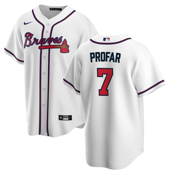 Atlanta Braves #7 Jurickson Profar White 2025 Cool Base Stitched Baseball Jersey