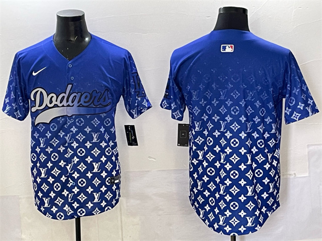 Los Angeles Dodgers Blank Blue Limited Stitched Baseball Jersey