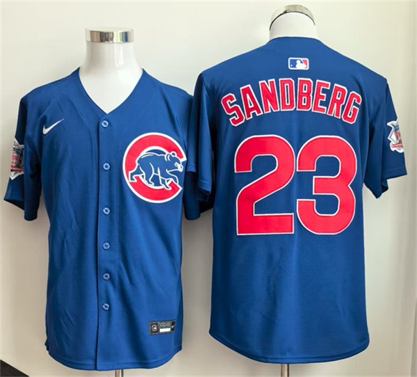 Chicago Cubs #23 Ryne Sandberg Royal Limited Stitched Baseball Jersey Chicago Cubs #23 Ryne Sandberg Royal Limited Stitched Baseball Jersey