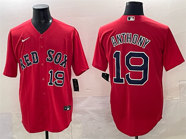 Boston Red Sox #19 Roman Anthony Red Cool Base Stitched Baseball Jersey