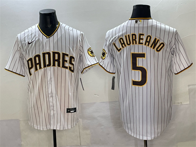 San Diego Padres #5 Ram??n Laureano White Cool Base Stitched Baseball Jersey
