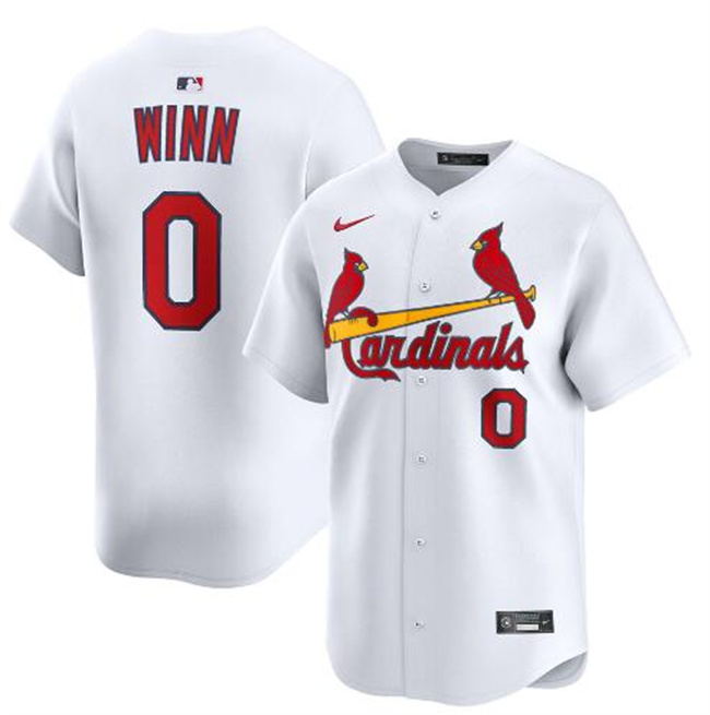 St. Louis Cardinals #0 Masyn Winn White Home Limited Stitched Baseball Jersey