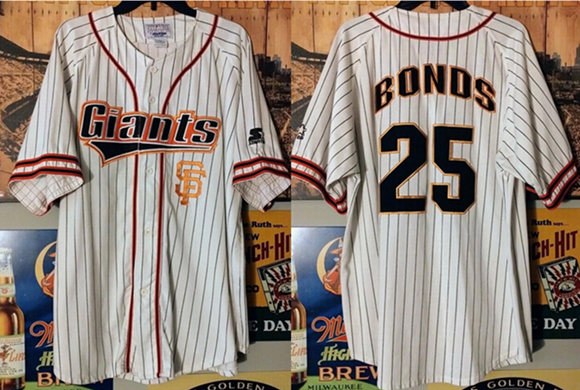 San Francisco Giants #25 Barry Bonds White Limited Stitched Baseball Jersey