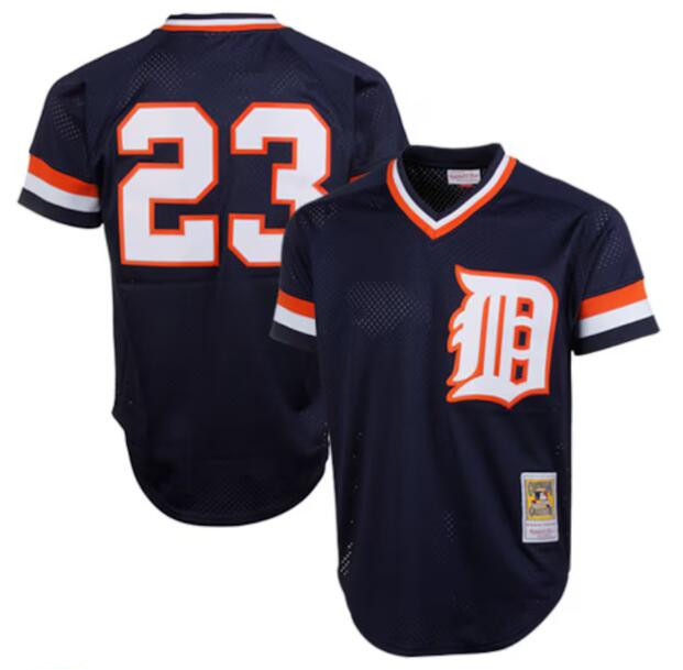 Detroit Tigers #23 Kirk Gibson Navy Throwback Stitched Baseball Jersey Detroit Tigers #23 Kirk Gibson Navy Throwback Stitched Baseball Jersey