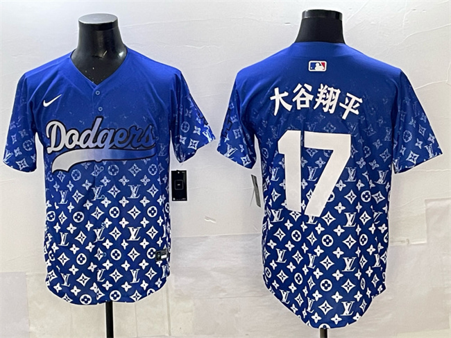 Los Angeles Dodgers #17 ??????? Blue Limited Stitched Baseball Jersey