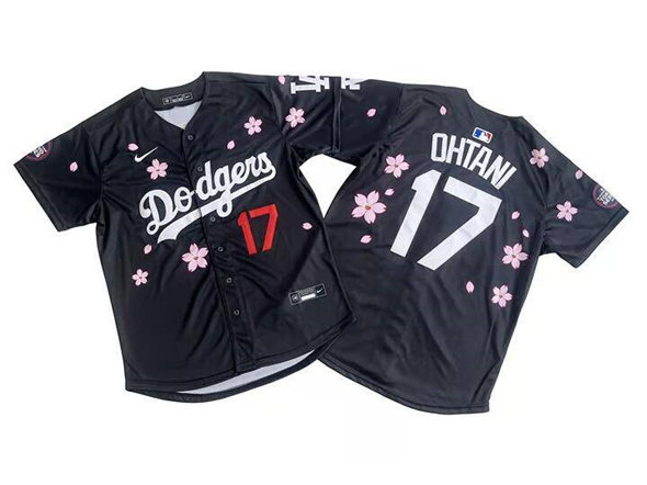 Los Angeles Dodgers #17 Shohei Ohtani Black 2025 Tokyo Series Limited Stitched Baseball Jersey