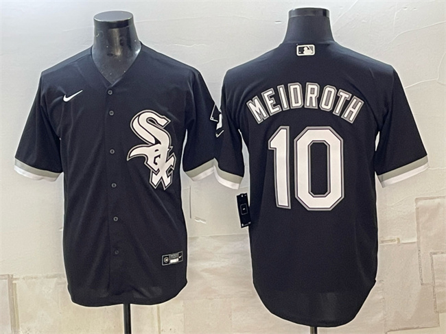 Chicago White Sox #10 Chase Meidroth Black Stitched Baseball Jersey