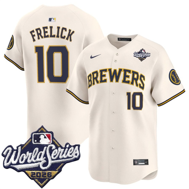 Milwaukee Brewers #10 Sal Frelick Cream 2026 World Series Limited Stitched Baseball Jersey