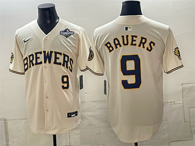 Milwaukee Brewers #9 Bob Uecker Cream 2026 World Series Limited Stitched Baseball Jersey