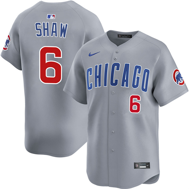 Chicago Cubs #6 Matt Shaw Grey Limited Stitched Baseball Jersey