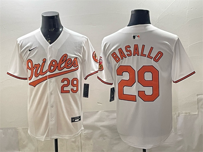 Baltimore Orioles #29 Samuel Basallo White 2025 Limited Stitched Baseball Jersey