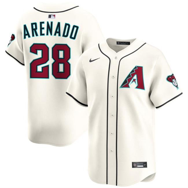 Arizona Diamondbacks #28 Nolan Arenado Cream Home Limited Stitched Baseball Jersey