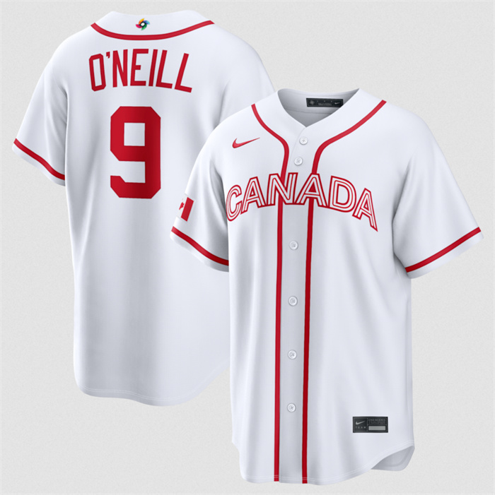 Canada Baseball #9 Tyler O'Neill White 2026 World Baseball Classic Home Stadium Stitched Jersey