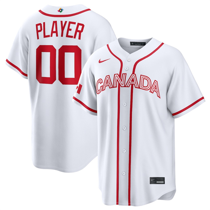 Canada Baseball Active Player Custom White 2026 World Baseball Classic Home Stadium Stitched Jersey