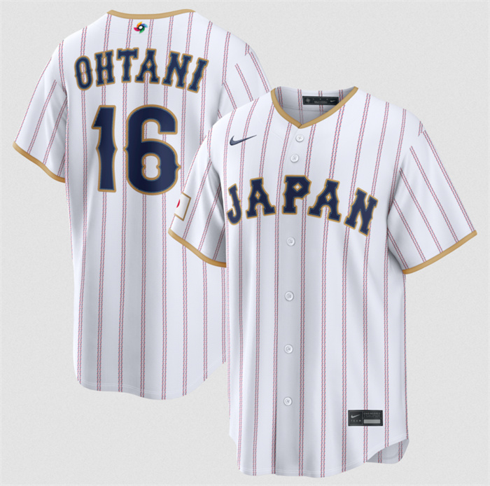 Japan Baseball #16 Shohei Ohtani White 2026 World Baseball Classic Home Stadium Stitched Jersey
