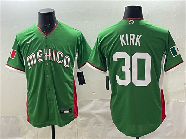 Mexico Baseball #30 Alejandro Kirk Green 2026 World Baseball Classic Home Stadium Stitched Jersey