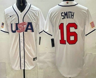 USA #16 Will Smith White 2026 World Baseball Classic Cool Base Jersey