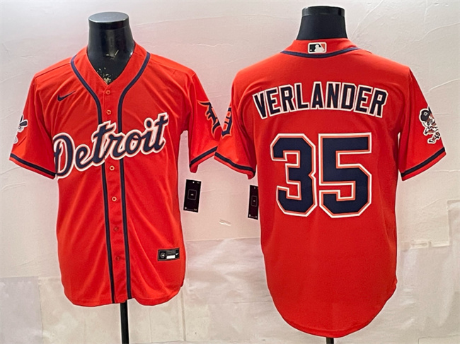 Detroit Tigers #35 Justin Verlander Orange 2026 Cool Base Stitched Baseball Jersey