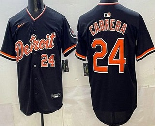 Detroit Tigers #24 Miguel Cabrera Navy Limited Jersey Detroit Tigers #24 Miguel Cabrera Navy Limited Jersey