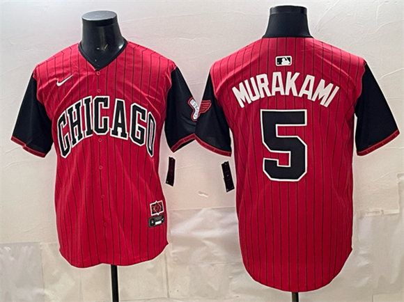 Chicago White Sox #5 Munetaka Murakami Red Black 2025 City Connect Limited Stitched Baseball Jersey
