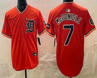 Detroit Tigers #7 Kevin McGonigle Orange Limited Jersey