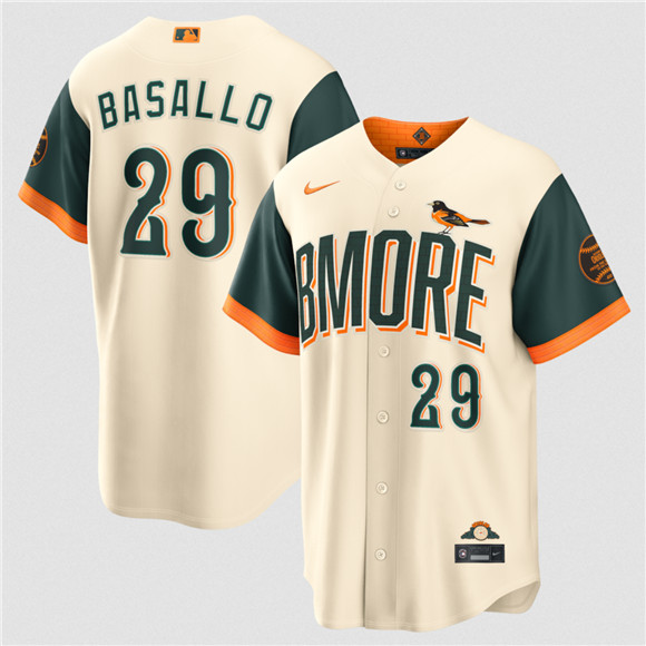 Baltimore Orioles #29 Samuel Basallo Natural 2026 City Connect Stadium Stitched Baseball Jersey