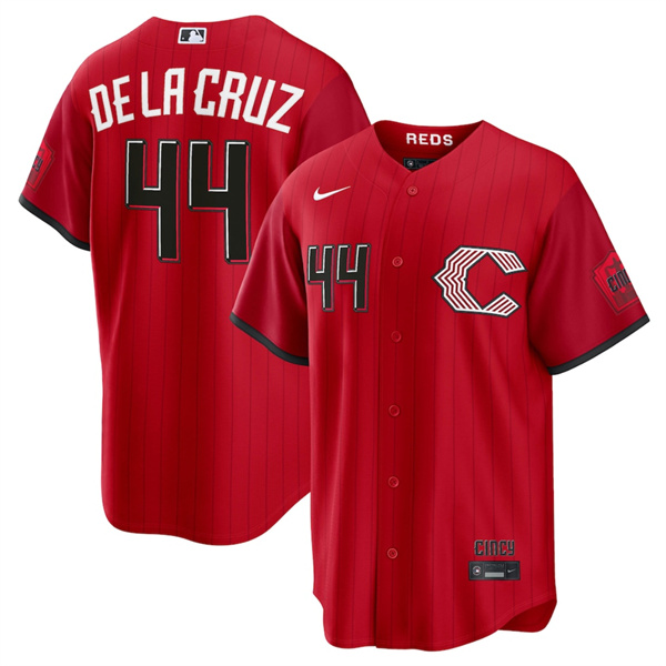 Cincinnati Reds #44 Elly De La Cruz Red 2026 City Connect Stadium Stitched Baseball Jersey Cincinnati Reds #44 Elly De La Cruz Red 2026 City Connect Stadium Stitched Baseball Jersey