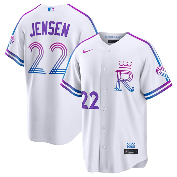 Kansas City Royals #22 Carter Jensen White 2026 City Connect Stadium Stitched Baseball Jersey