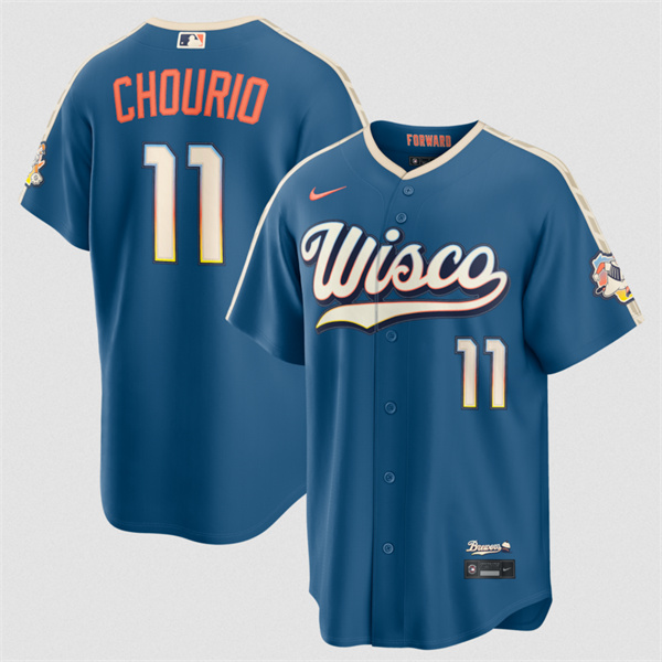 Milwaukee Brewers #11 Jackson Chourio Mineral Blue 2026 City Connect Stadium Stitched Stitched Baseball Jersey