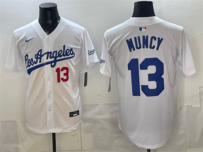 Los Angeles Dodgers #13 Max Muncy White Alternate Stadium Stitched Baseball Jersey Los Angeles Dodgers #13 Max Muncy White Alternate Stadium Stitched Baseball Jersey