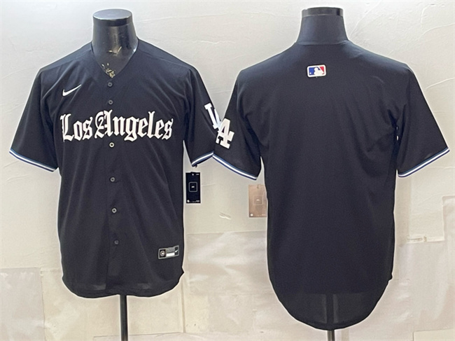 Los Angeles Dodgers Blank Black 'Gothic Edition' Vapor Premier Limited Stitched Baseball Jersey