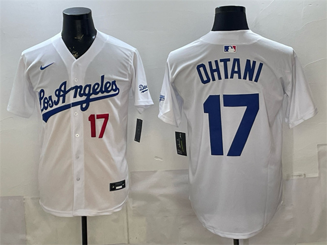 Los Angeles Dodgers #17 Shohei Ohtani White Alternate Stadium Stitched Baseball Jersey