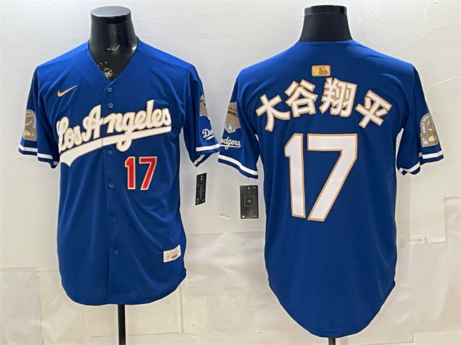 Los Angeles Dodgers #17 ??????? Royal 2026 Gold Collection 9x & B2B Champs Patch Stitched Baseball Jersey Los Angeles Dodgers #17 ??????? Royal 2026 Gold Collection 9x & B2B Champs Patch Stitched Baseball Jersey