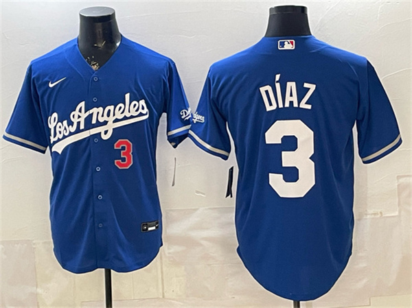 Los Angeles Dodgers #3 Edwin D??az Royal Alternate Stadium Stitched Baseball Jersey Los Angeles Dodgers #3 Edwin D??az Royal Alternate Stadium Stitched Baseball Jersey