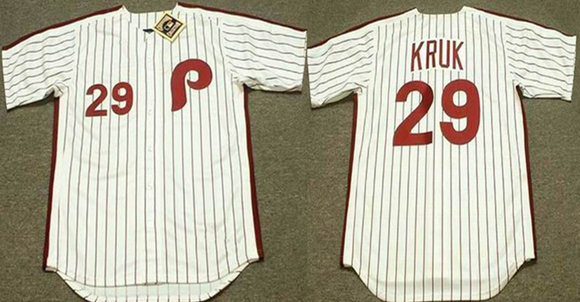 Philadelphia Phillies #29 John Kruk White Stitched Jersey