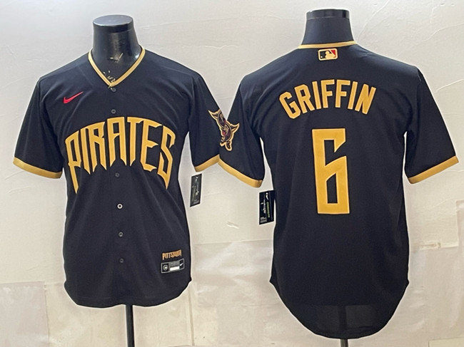 Pittsburgh Pirates #6 Konnor Griffin Black 2026 City Connect Stadium Stitched Baseball Jersey