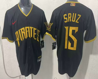 Pittsburgh Pirates #15 Oneil Cruz Black 2026 City Connect Stadium Jersey