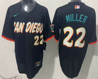 San Diego Padres #22 Mason Miller Black 2026 City Connect Stadium Jersey