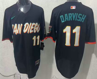 San Diego Padres #11 Yu Darvish Black 2026 City Connect Stadium Jersey