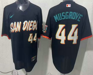 San Diego Padres #44 Joe Musgrove Black 2026 City Connect Stadium Jersey San Diego Padres #44 Joe Musgrove Black 2026 City Connect Stadium Jersey