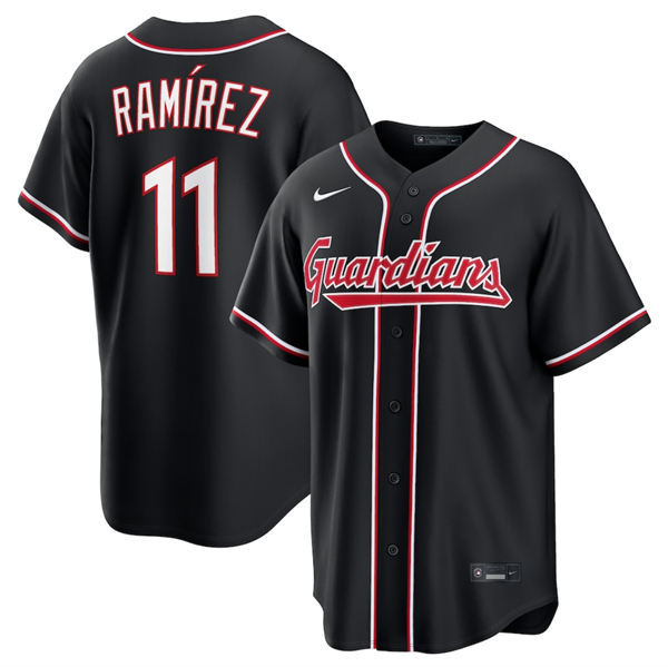 Cleveland Guardians #11 Jose Ramirez 2026 Black Out Stitched Baseball Jersey
