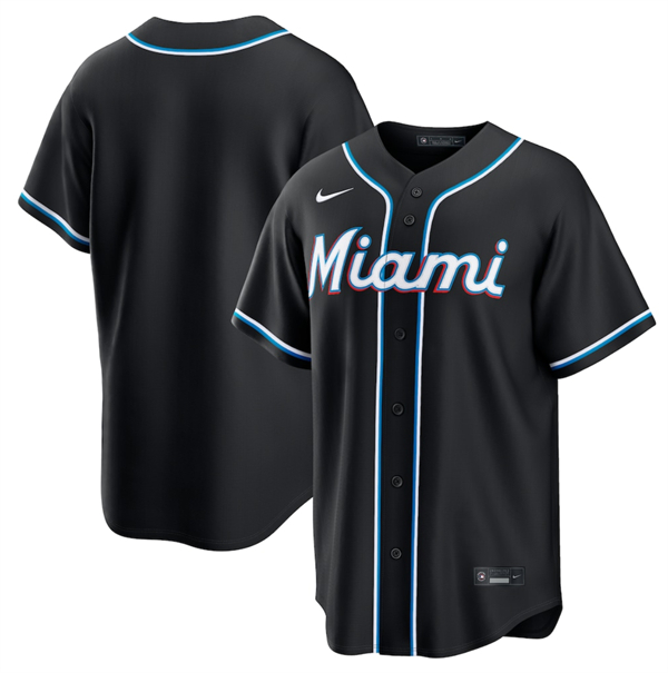 Miami Marlins Blank 2026 Black Out Stitched Baseball Jersey