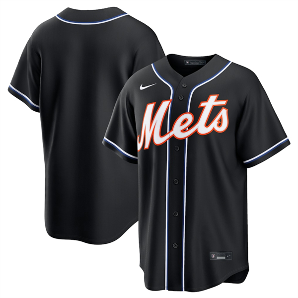 New York Mets Blank 2026 Black Out Stitched Baseball Jersey