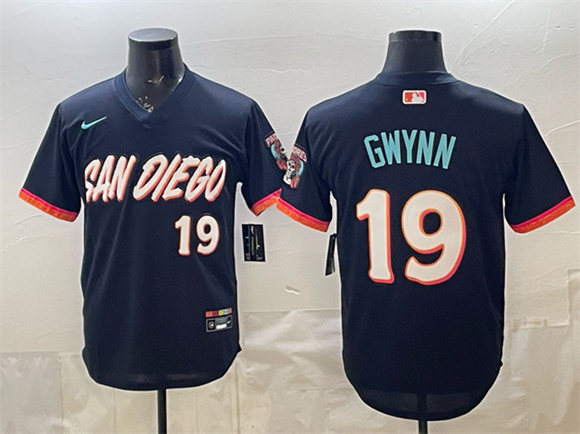San Diego Padres #19 Tony Gwynn Obsidian 2026 City Connect Stadium Stitched Baseball Jersey