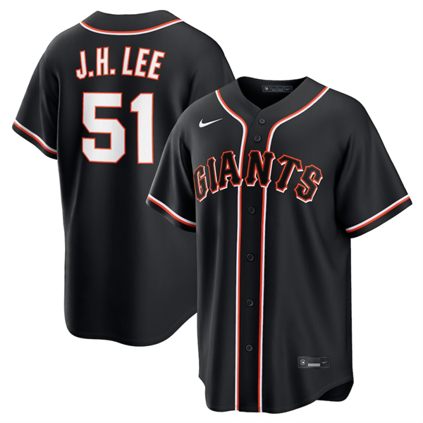 San Francisco Giants #51 Jung Hoo Lee Black Out Stitched Baseball Jersey San Francisco Giants #51 Jung Hoo Lee Black Out Stitched Baseball Jersey