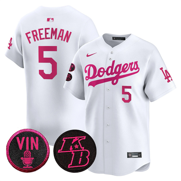 Los Angeles Dodgers #5 Freddie Freeman White 2026 Mother??s Day Vapor Premier Limited Stitched Baseball Jersey