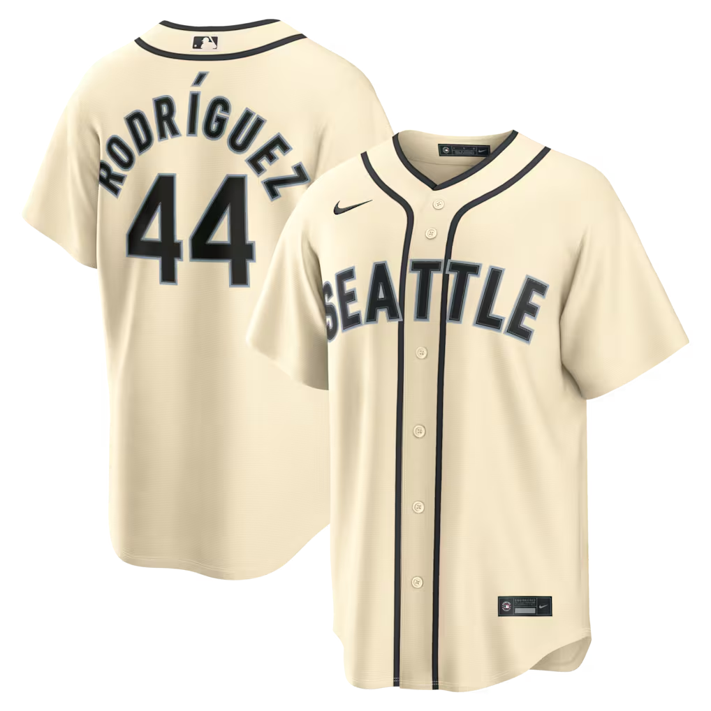 Seattle Mariners #44 Julio Rodr??guez Alternate Cream Jersey Seattle Mariners #44 Julio Rodr??guez Alternate Cream Jersey